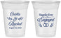 Custom Engagement 16 oz Soft Sided Clear Cups - Happily Ever Engaged | 10004