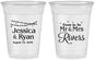 Custom Engagement 16 oz Soft Sided Clear Cups - Soon To Be Mr And Mrs | 10008