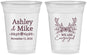 Custom Engagement 16 oz Soft Sided Clear Cups - We Are Engaged | 10009
