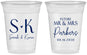 Custom Engagement 16 oz Soft Sided Clear Cups - Future Mr And Mrs | 10012
