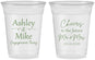 Custom Engagement 16 oz Soft Sided Clear Cups - Future Mr And Mrs | 10014