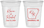 Custom Wedding 16 oz Soft Sided Clear Cups - Arkansas | 103