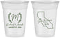 Custom Wedding 16 oz Soft Sided Clear Cups - California | 104