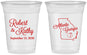 Custom Wedding 16 oz Soft Sided Clear Cups - Georgia | 109