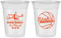 Custom Bar Mitzvah 16 oz Soft Sided Clear Cups - 13th Birthday Basketball | 110000