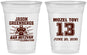 Custom Bar Mitzvah 16 oz Soft Sided Clear Cups - 13th Birthday Football | 110002