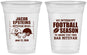 Custom Bar Mitzvah 16 oz Soft Sided Clear Cups - 13th Birthday Football | 110003