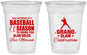 Custom Bar Mitzvah 16 oz Soft Sided Clear Cups - 13th Birthday Baseball | 110004