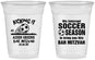 Custom Bar Mitzvah 16 oz Soft Sided Clear Cups - 13th Birthday Soccer | 110009