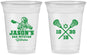 Custom Bar Mitzvah 16 oz Soft Sided Clear Cups - 13th Birthday Lacrosse | 110012