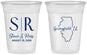 Custom Wedding 16 oz Soft Sided Clear Cups - Illinois | 112