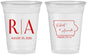 Custom Wedding 16 oz Soft Sided Clear Cups - Iowa | 114