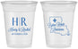 Custom Wedding 16 oz Soft Sided Clear Cups - Louisiana | 117