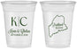 Custom Wedding 16 oz Soft Sided Clear Cups - Maine | 118