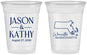 Custom Wedding 16 oz Soft Sided Clear Cups - Massachusetts | 120