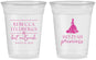 Custom Bat Mitzvah 16 oz Soft Sided Clear Cups - 12th Birthday Princess | 120003