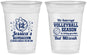 Custom Bat Mitzvah 16 oz Soft Sided Clear Cups - 12th Birthday Volleyball | 120016