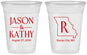 Custom Wedding 16 oz Soft Sided Clear Cups - Missouri | 124