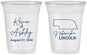 Custom Wedding 16 oz Soft Sided Clear Cups - Nebraska | 126