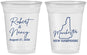 Custom Wedding 16 oz Soft Sided Clear Cups - New Hampshire | 128