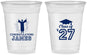 Custom Graduation 16 oz Soft Sided Clear Cups - Class Of 2027 Congratulations | 130024