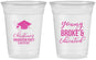 Custom Graduation 16 oz Soft Sided Clear Cups - Class Of 2027 Young Broke | 130026