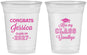 Custom Graduation 16 oz Soft Sided Clear Cups - Class Of 2027 Kiss Class Goodbye | 130029