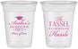 Custom Graduation 16 oz Soft Sided Clear Cups - Class Of 2027 Tassel Hassel | 130030