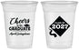 Custom Graduation 16 oz Soft Sided Clear Cups - Class Of 2027 Tassel Hassel | 130033