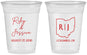 Custom Wedding 16 oz Soft Sided Clear Cups - Ohio | 134