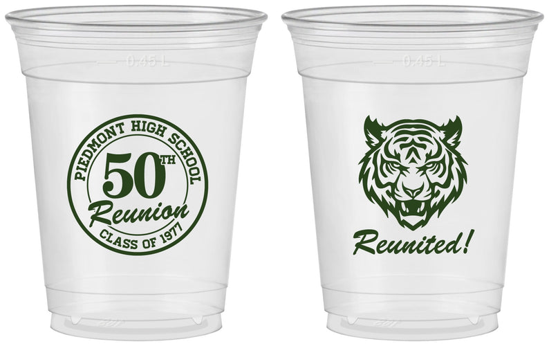 Custom Class Reunion 16 oz Soft Sided Clear Cups - Class Of 1977 50 Year | 140009