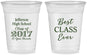 Custom Class Reunion 16 oz Soft Sided Clear Cups - Class Of 2017 10 Year | 140025