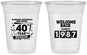 Custom Class Reunion 16 oz Soft Sided Clear Cups - Class Of 1987 40 Year | 140028