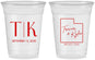 Custom Wedding 16 oz Soft Sided Clear Cups - Utah | 143