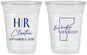 Custom Wedding 16 oz Soft Sided Clear Cups - Vermont | 144