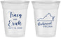 Custom Wedding 16 oz Soft Sided Clear Cups - Virginia | 145