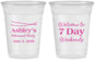 Custom Retirement 16 oz Soft Sided Clear Cups - 7 Day Weekends | 150004