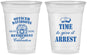 Custom Retirement 16 oz Soft Sided Clear Cups - Police Officer | 150014
