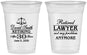 Custom Retirement 16 oz Soft Sided Clear Cups - Lawyer | 150025