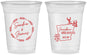 Custom Wedding 16 oz Soft Sided Clear Cups - Arkansas | 153
