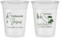 Custom Wedding 16 oz Soft Sided Clear Cups - California | 154