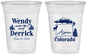 Custom Wedding 16 oz Soft Sided Clear Cups - Colorado | 155