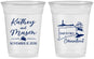 Custom Wedding 16 oz Soft Sided Clear Cups - Connecticut | 156