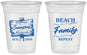 Custom Family Reunion 16 oz Soft Sided Clear Cups - Beach Family Repeat | 160013