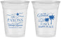 Custom Family Reunion 16 oz Soft Sided Clear Cups - Beach Is My Happy Place | 160016
