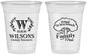 Custom Family Reunion 16 oz Soft Sided Clear Cups - Monogram Tree | 160056