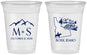 Custom Wedding 16 oz Soft Sided Clear Cups - Idaho | 161