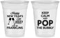Custom New Years 16 oz Soft Sided Clear Cups - 2027 Pop The Bubbly | 170006