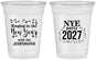Custom New Years 16 oz Soft Sided Clear Cups - 2027 Ringing In | 170013