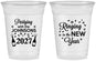 Custom New Years 16 oz Soft Sided Clear Cups - 2027 Ringing In | 170014